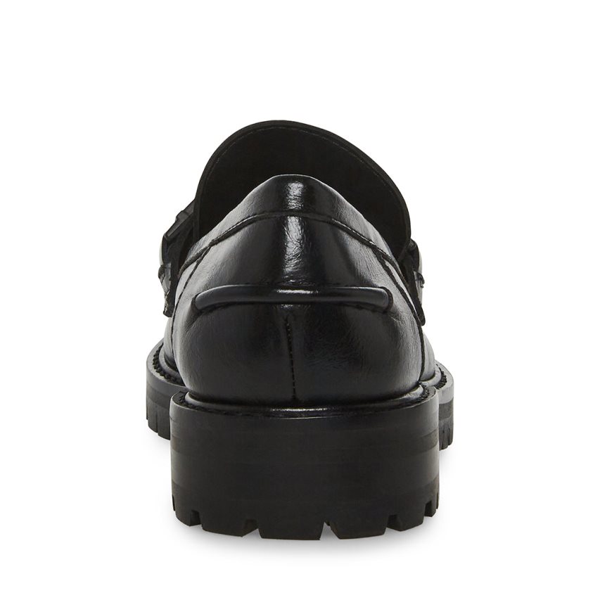 Loafers Steve Madden Malory Cuero Mujer Negras | ES XWS236